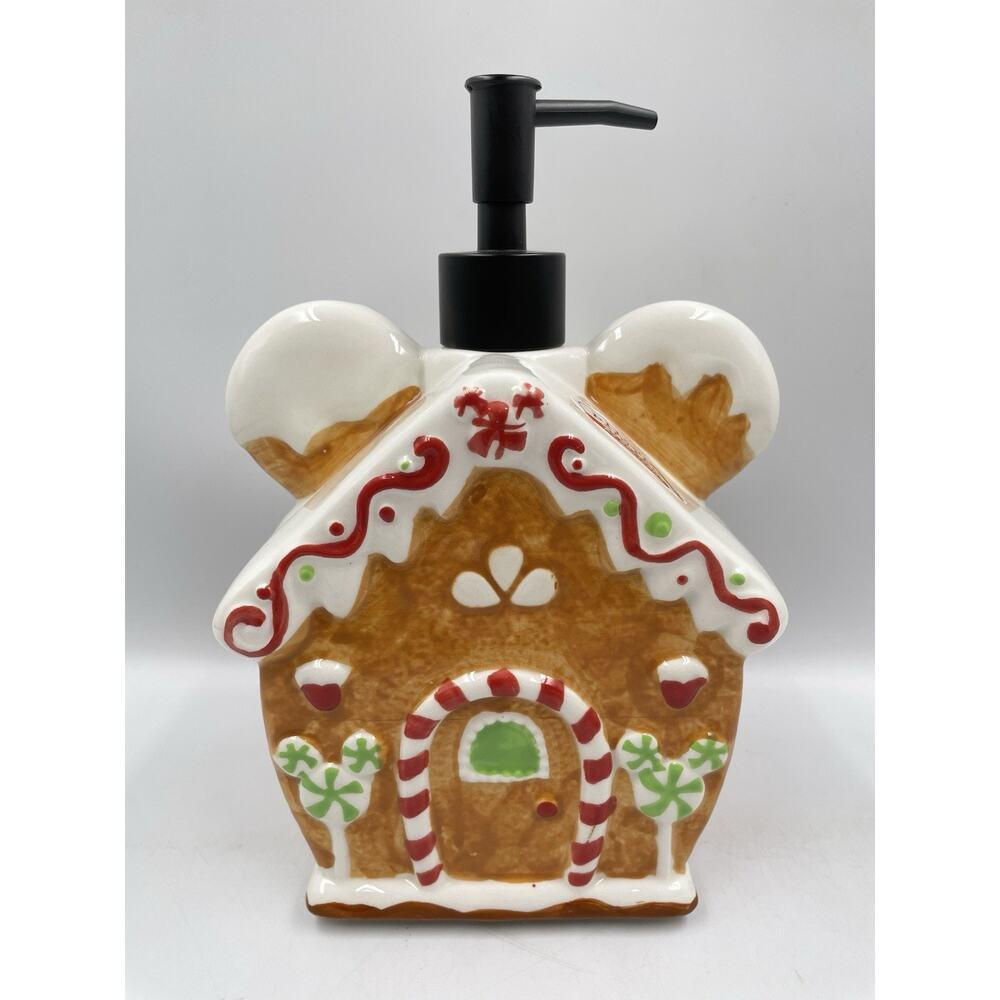 Disney Mickey Mouse Christmas Gingerbread House Soap Dispenser